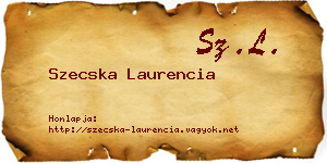 Szecska Laurencia névjegykártya